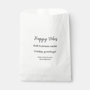 Sachets En Papier Vœux de Noël ambiance joyeuse affaires y