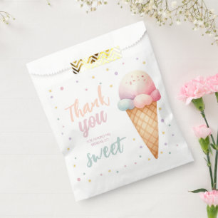 Sachets En Papier Voici la fête d'anniversaire de la crème glacée Sc