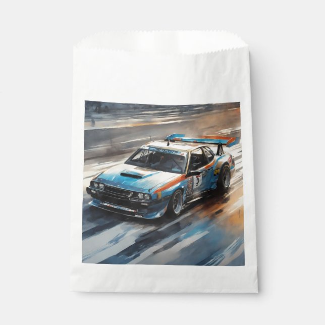 Sachets En Papier Voiture Sporty Blue Racing (Devant)