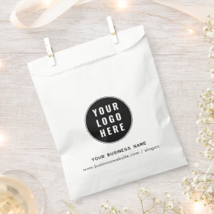 Sachets En Papier Votre logo d'entreprise et site web personnalisé d