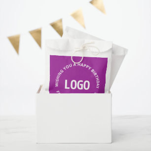 Sachets En Papier Votre logo et texte personnalisé   Joyeux annivers