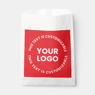Sachets En Papier Votre logo/toute image téléchargée & texte circula