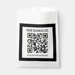 Sachets En Papier Votre nom d'entreprise et code QR modifiable