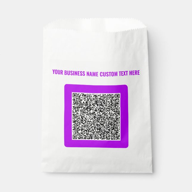 Sachets En Papier Votre sac de préférence personnalisé de code QR (Devant)
