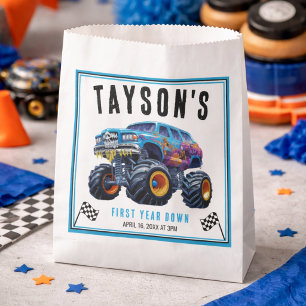 Sachets En Papier Vroom Zoom Monster Truck Boom 1ère Fête d'annive