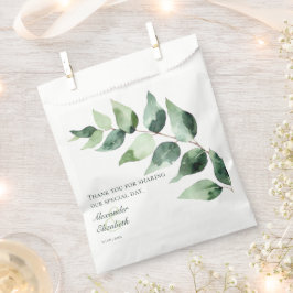 Sachets En Papier Watercolor Eucalyptus Wedding | White
