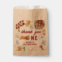 Sachets En Papier Watercolor Meatball Italien 1er anniversaire