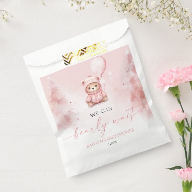 Sachets En Papier We Can Bearly Wait Winter Teddy Bear Baby Shower (Scellé)