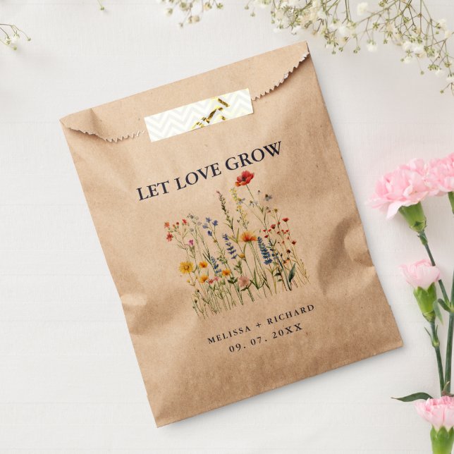 Sachets En Papier Wedding Seed Packet Favors (Scellé)