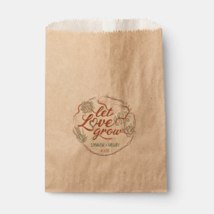 Sachets En Papier Wedding shower Laisser l'amour grandir Succulent P
