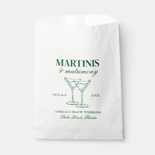 Sachets En Papier Week-end de célibataire Martinis & Matrimony