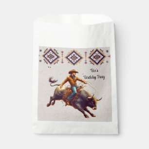 Sachets En Papier Western Cowboy Bull Rider Aztec fête d'anniversair