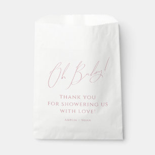 Sachets En Papier Whimsical Dusty Rose Oh Baby shower Merci