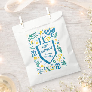 Sachets En Papier Whimsical Hanoukka Holiday Cute Driedel Personnali