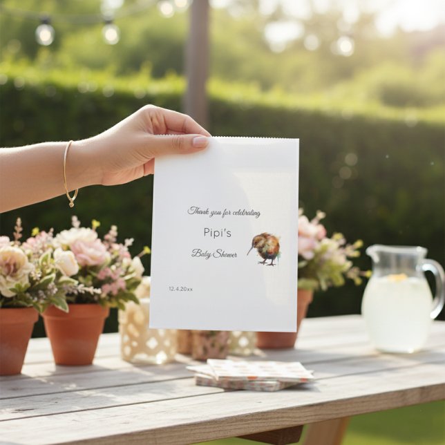 Sachets En Papier Whimsical Kiwi Bird Baby Shower | Sweet Pipi (Créateur téléchargé)