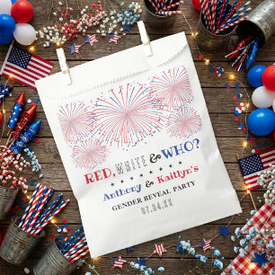 Sachets En Papier White & Qui ? Fête de révélation de genre du 4 jui