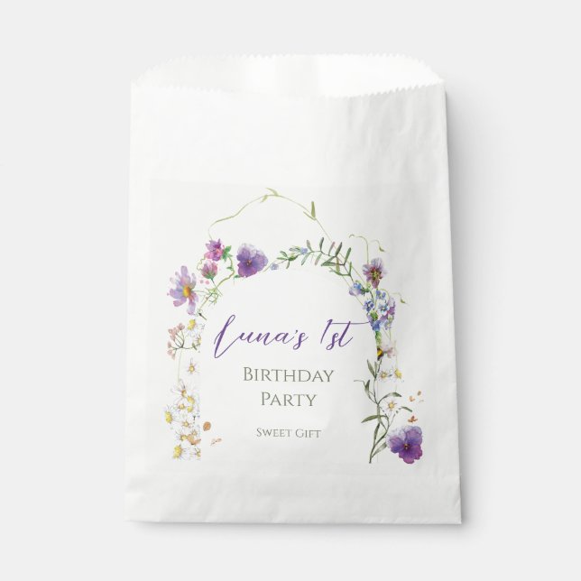 Sachets En Papier Wildflower First Birthday (Devant)
