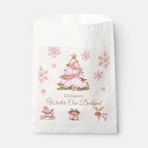 Winter Onederland Girl 1st Birthday Pink Snowflake
