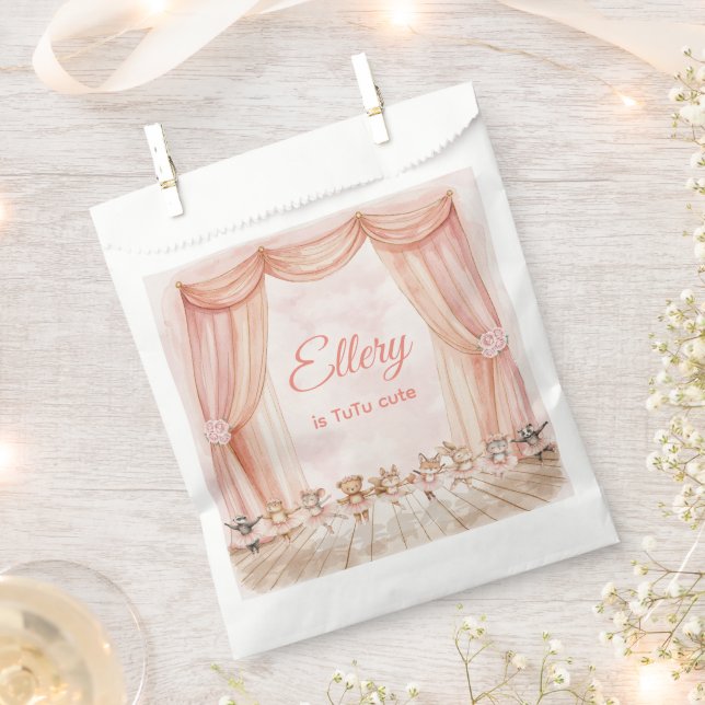 Sachets En Papier 🦊 🐰 🩰 Woodland Ballerina Party Favoriser les sa (Coupé)