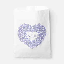 Sachets En Papier wreath heart tulips monogram weding