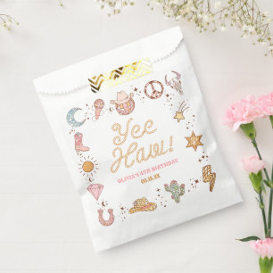 Sachets En Papier Yee Haw ! Western Disco Cowgirl fête d'anniversair