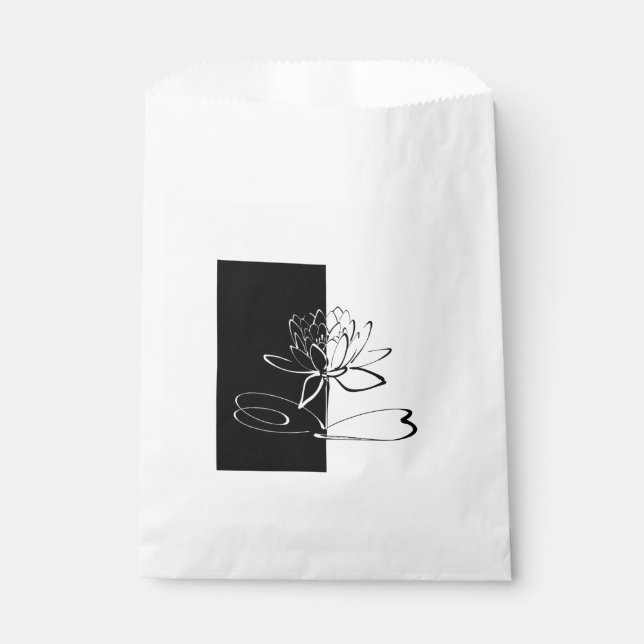 Sachets En Papier Yin Yang Black Lotus Blossom (Devant)