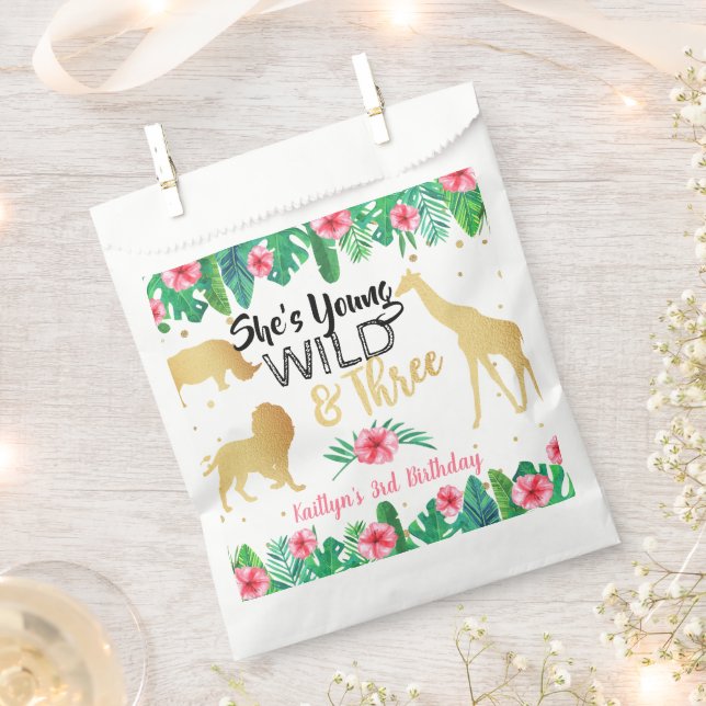 Sachets En Papier Young Wild & Three Girls Troisième fête d'annivers (Coupé)