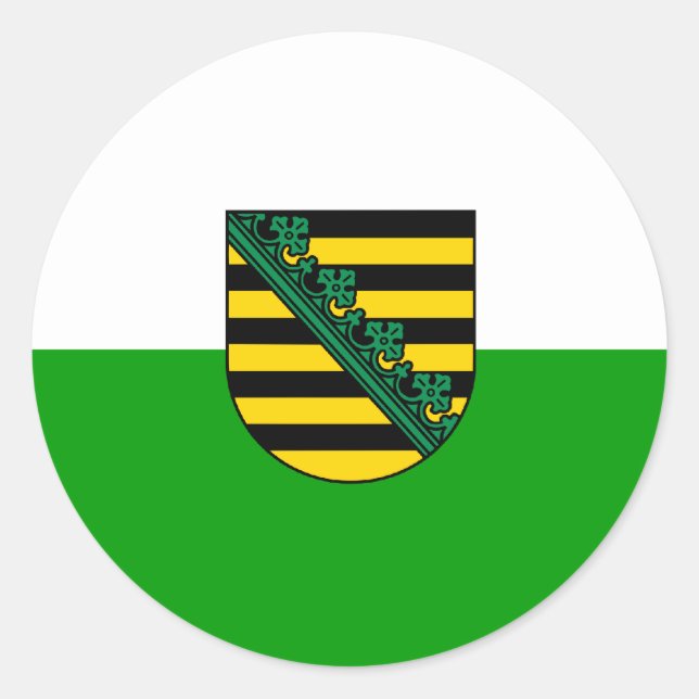 Sachsen, Deutschland Runder Aufkleber (Vorderseite)