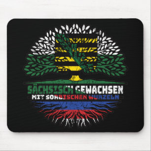 Sachsen Sächsisch Sorbisch Sorben Baum Wurzel Flag Mousepad