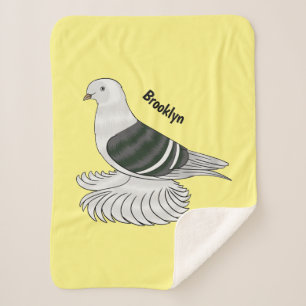 Sächsische Schild Taube Vogel Cartoon-Illustration Sherpadecke