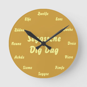 Sächsische Wand/Küchenuhr Runde Wanduhr