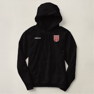 Sächsischer klarer heraldischer Wappencode Bestickter Hoodie