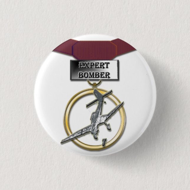 Sachverständiger Bombermedaillenknopf Button (Vorderseite)