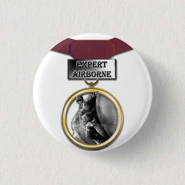 Sachverständiger im Flugzeug Medaillenknopf Button (Vorderseite)