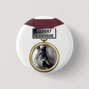 Sachverständiger im Flugzeug Medaillenknopf Button