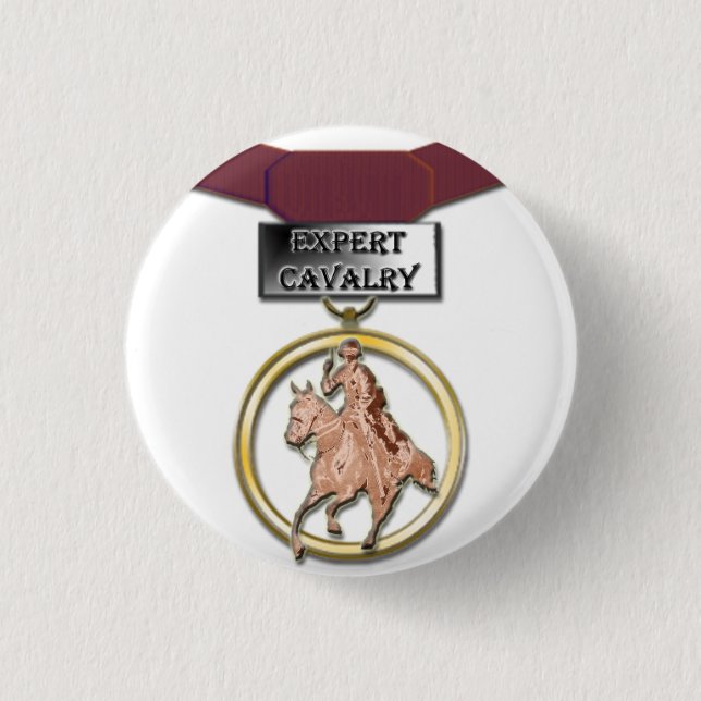 Sachverständiger Kavalleriemedaillenknopf Button (Vorderseite)
