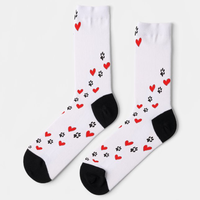 Säcke und Herz-Socken Socken (Linkes Detail)