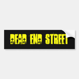 Sackgasse-Straße Autoaufkleber