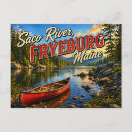 Saco River Fryeburg Maine Nostalgische Postkarte