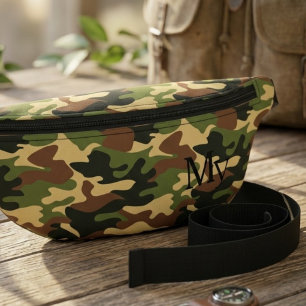 Sacoche de ceinture camouflage nom personnalisé, U