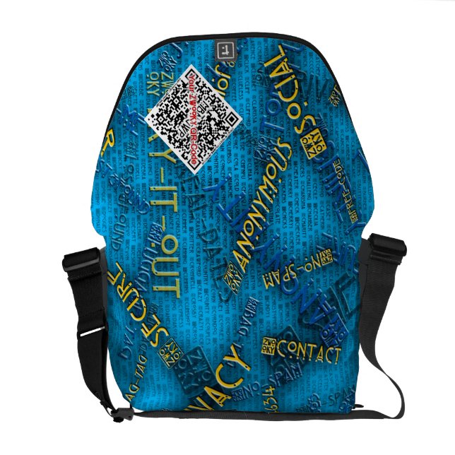 Sacoche Sac messenger à ZWOOKY QR (Dos droit)