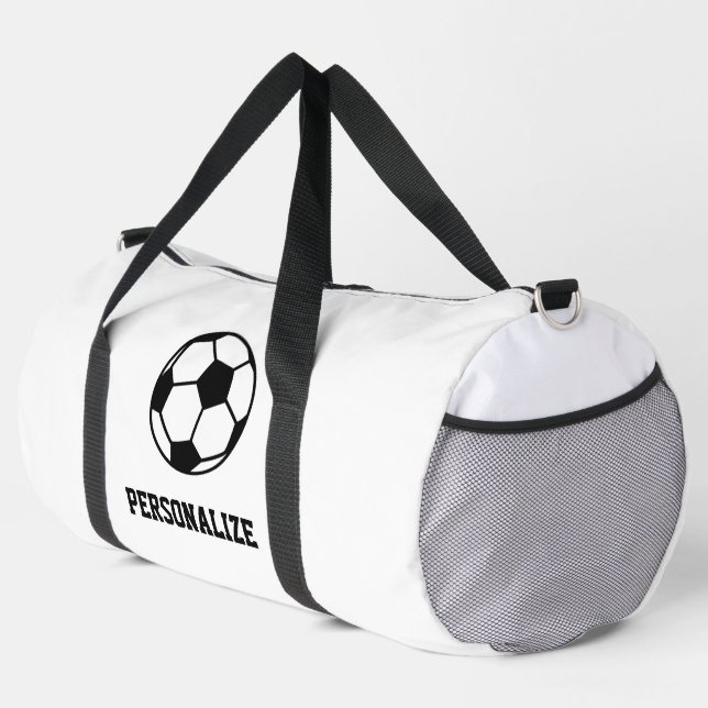 Sacoche sport sur mesure avec logo de balle de foo (Coin droit)