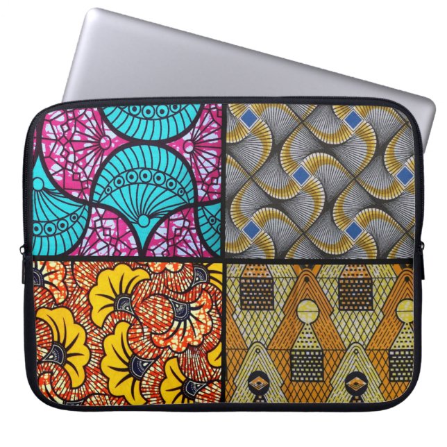 Sacpour pour électronique Wax Africain Laptopschutzhülle (Vorderseite)