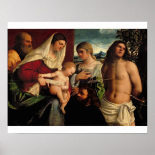 Sacra Konversation mit SS. Catherine, Sebastian Poster