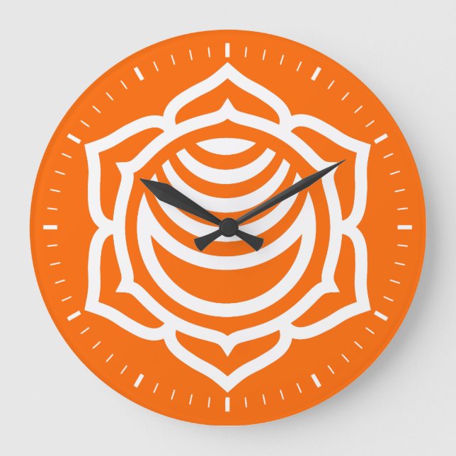 Sacral Chakra Energy Horloge murale (Recto)