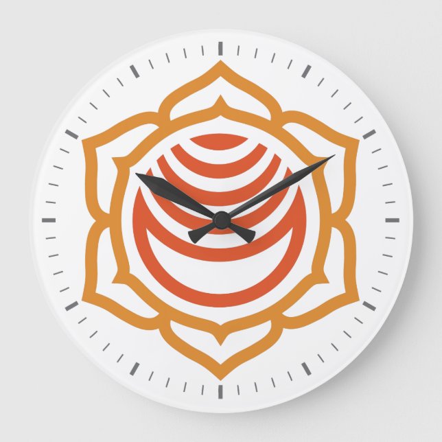 Sacral Chakra Energy Horloge murale (Recto)