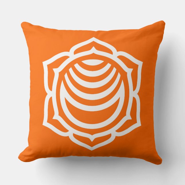 Sacral Chakra Energy Throw Kissen (Vorderseite)