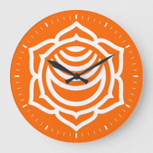 Sacral Chakra Energy Wall Clock Große Wanduhr