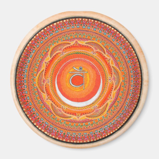 Sacral Chakra Mandala Magnet (Vorne)