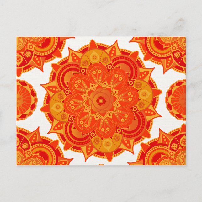 Sacral Chakra Mandala Postkarte (Vorderseite)